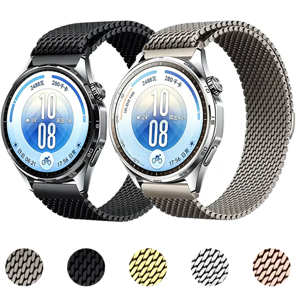 18mm 20mm 22mm Milanese Strap for Huawei Watch GT7 Pro/GT7 6 5 4 46mm 41mm Magnetic Wristband for Amazfit Balance 3 2/Bip Max 6