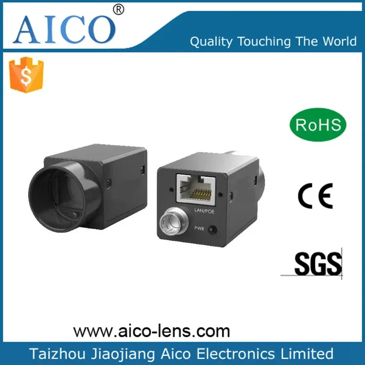 Sensor CMOS IMX264 de 5MP, 2/3 ", 2448X2048 Mono/Color, protocolo GigE Vision V2.0, cámara Fa de escaneo de área de obturador Global GenICam