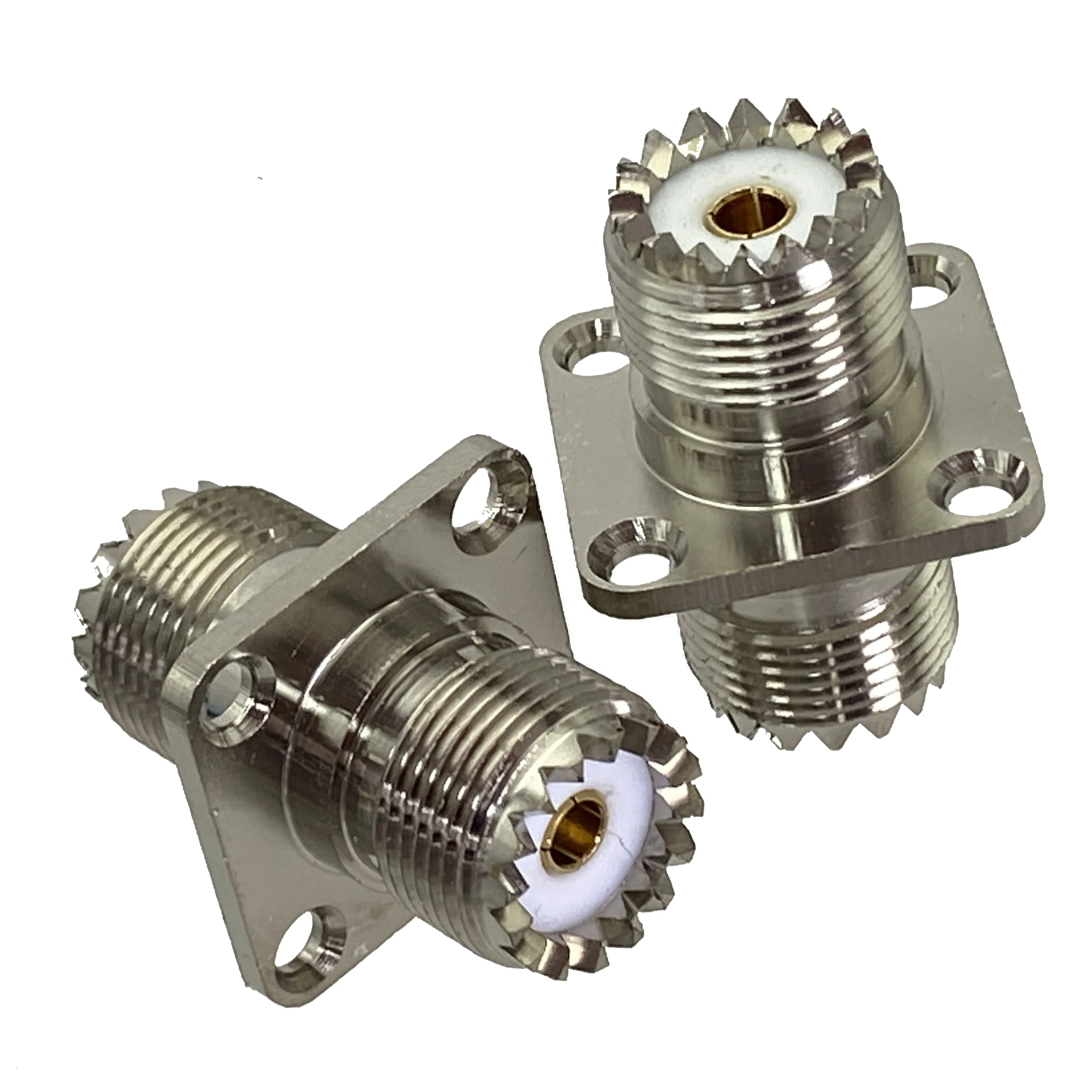 

1pcs UHF female Jack to UHF SO239 jack in series 4 Holes Flange mount RF Coaxial adapter connector Wire Terminals