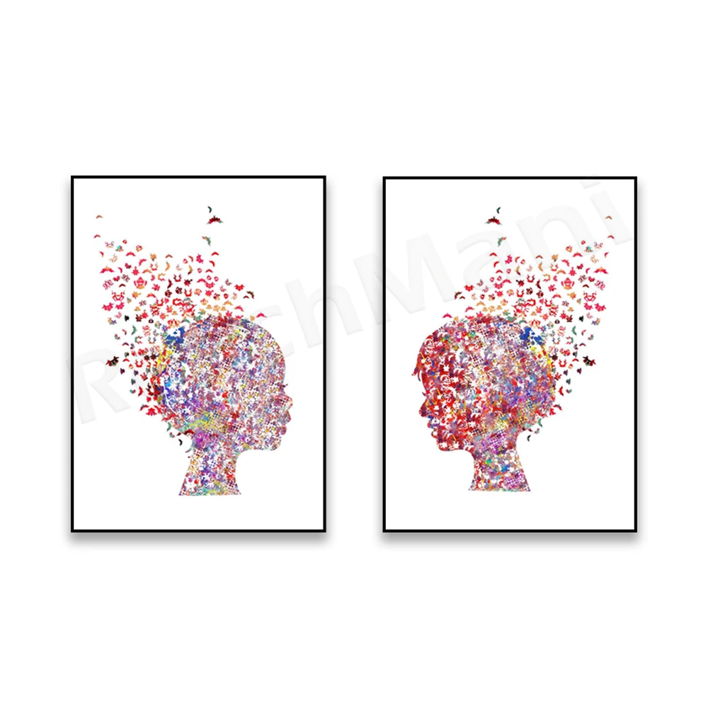 Cadeaux pour les thérapeutes - Cadeaux pour les psychothérapeutes - Esprit et psychologie - Cadeaux pour les psychologues - Affiches d'art sur le cerveau et la psychiatrie