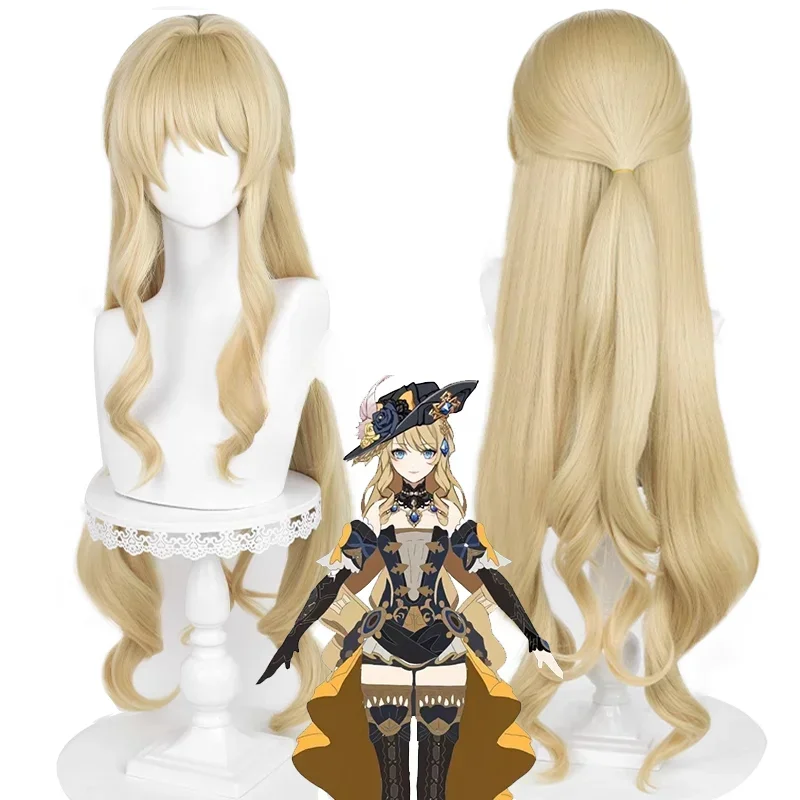 Navia Genshin Impact Costume Cosplay parrucca vestito uniforme stampa Rosula cappello Clorinde costumi di Halloween per le donne