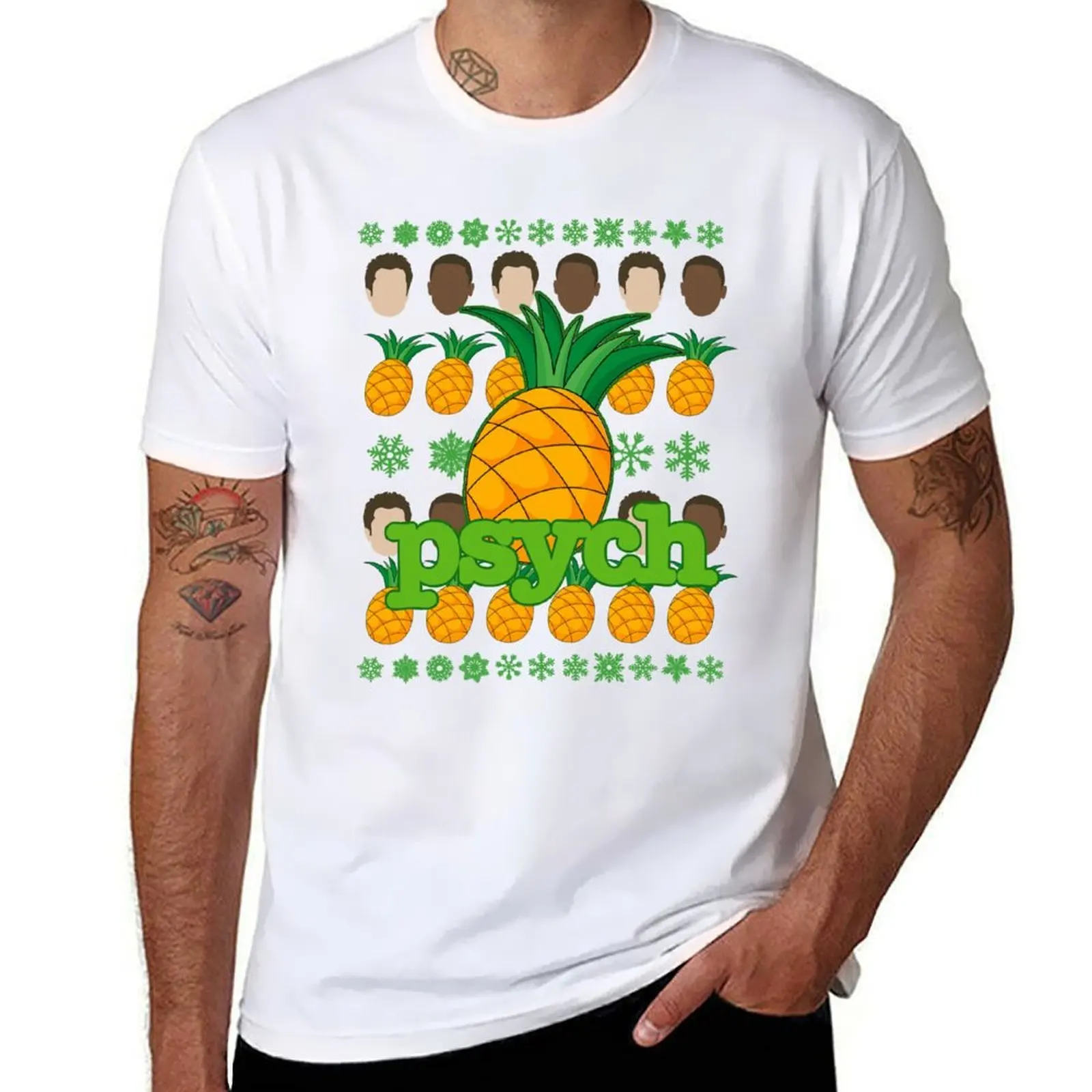 

Psych TV Show Shawn Gus Pineapple Holiday Theme T-Shirt t shirt men 100% cotton luxury brand printed t shirts for man T-Shirt