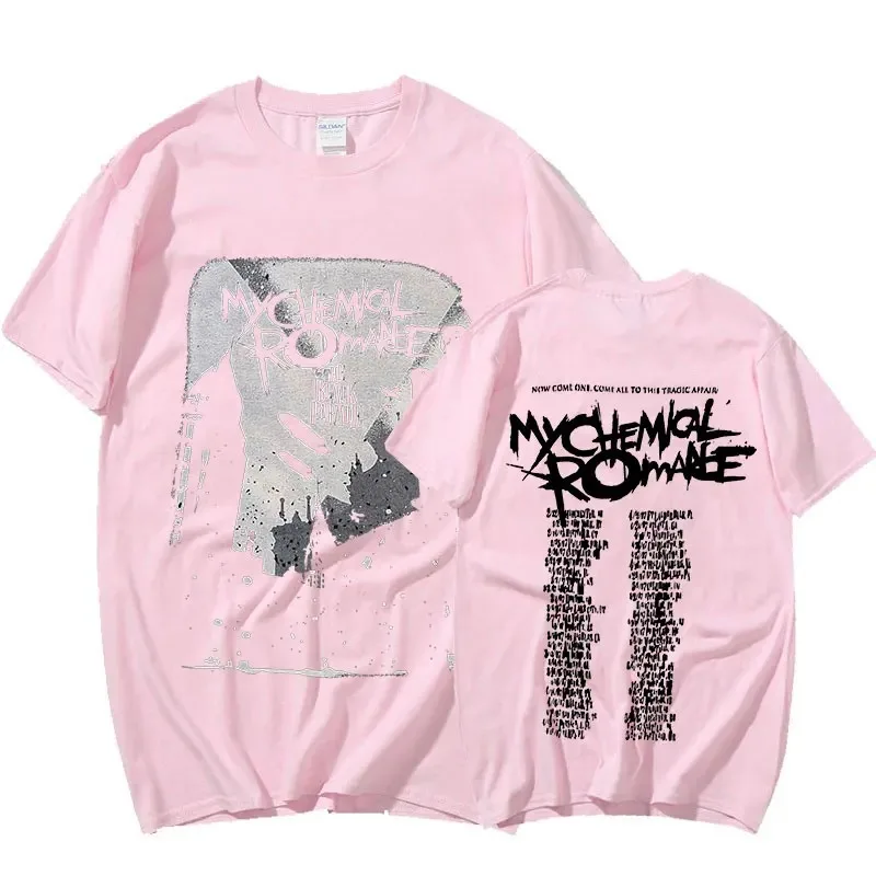 My Chemical Romance 2007 Tour Double Sided Print T Shirt Candle Punk Band Sign Short Sleeve Tees Cotton Harajuku T-shirt Men