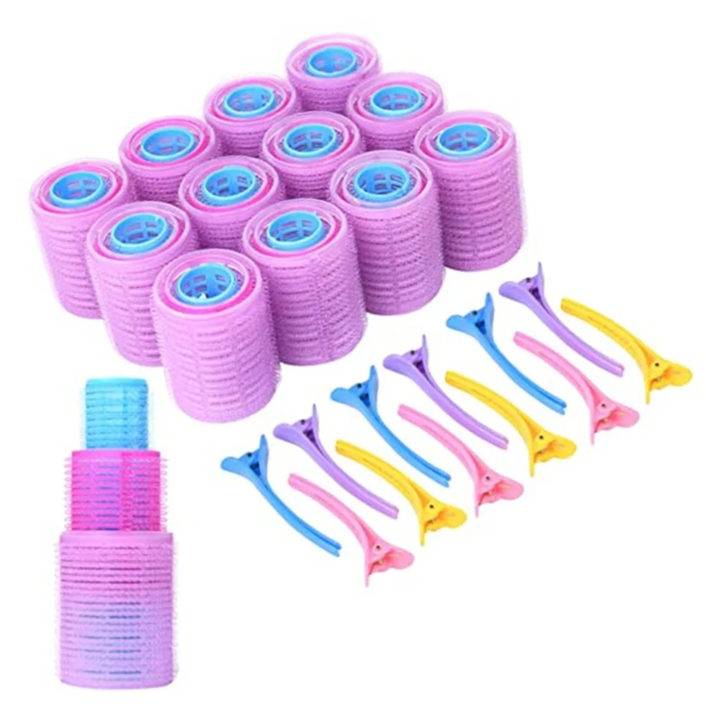 Easy to Use Self Grip Hair Roller Set Durable Plastic Resin Hair Roller Set Professional Hair Curlers Roller Home Use