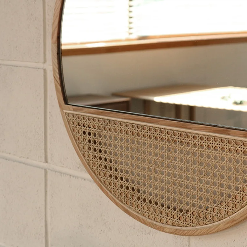 مرآة مكياج إسكندنافية، مرآة زخرفية بسيطة وحديثة لغرفة المعيشة، معلقة على الحائط، مرآة تزيين المشاهير على الإنترنت ب #3