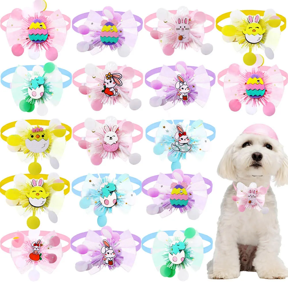 

New 50/100pcs Pet Dog Bow Tie For Easter Dog Grooming Fashion Samll Dog Puppy Bowties Collar Accessories Rabbit Pet Products