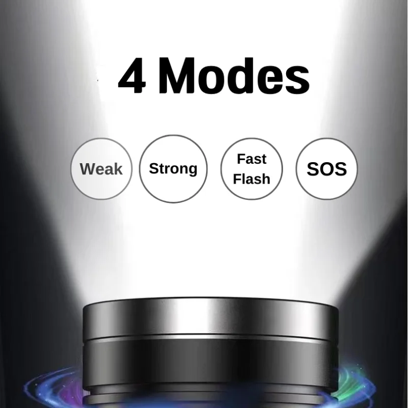 Powerful Flashlight Super Bright Long Range Lighting Torch Waterproof Type C Usb Rechargeable Hand Lantern For Outdoors Hunting