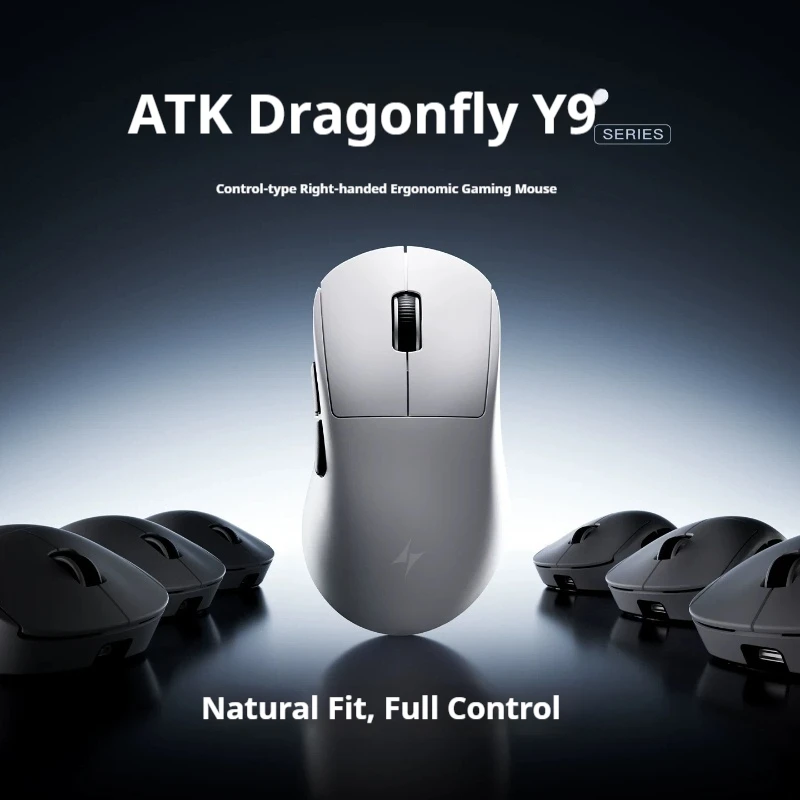 ATK Dragonfly Y9 Master Edition Gaming Mouse - Low Latency, Long Battery Life, Right-Hand Ergonomics, Suitable for FPS Valorant