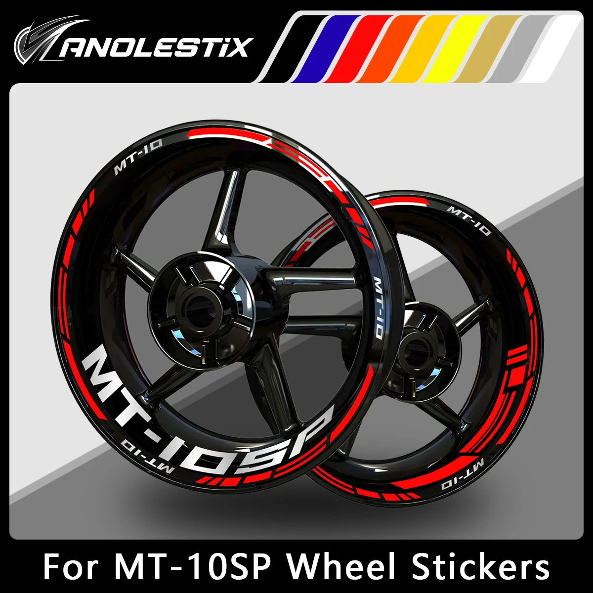 

AnoleStix Reflective Motorcycle Wheel Sticker Hub Decal Rim Stripe Tape For YAMAHA MT-10SP MT10SP