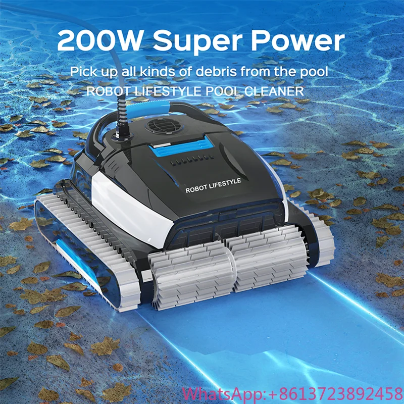 

WY450 18M Pool Cleaning Robot Swimming Pools Cleaner Robot With Dual-layer Filtration Clean Floor, wall, waterline APP Control