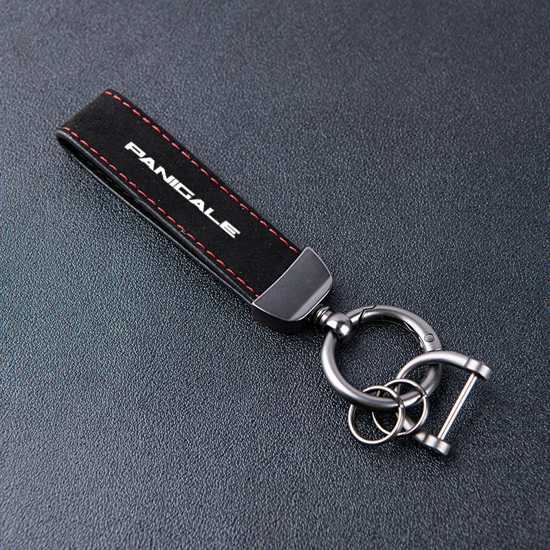 For DUCATI PANIGALE V2 V4 V4S V4R V4SP 1299 959 899 1098 1198 1199 Motorcycle High-Grade Keyring Leather Suede Keychain