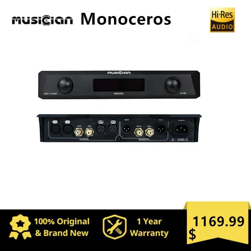 Musician Monoceros Fully Balanced Class A Power Amplifier XLR RCA R2R Pre Amplifier Stereo Crosstalk HIFI AMP + Remote Control