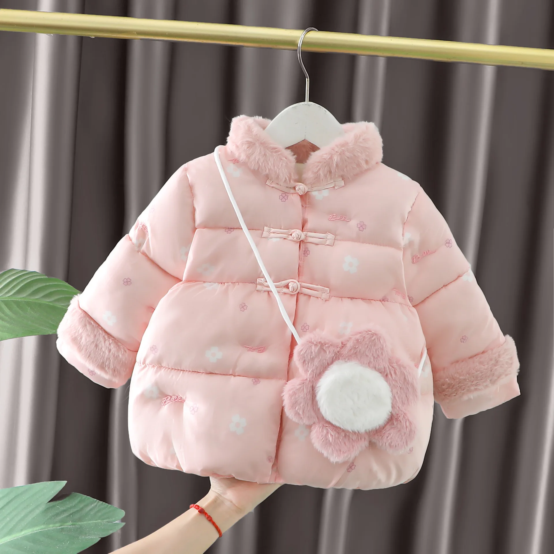 

Girls Down Coats Winter 2024 Children Thick Velvet Kackets For Baby Girl Clothing Warm Tops Kids Outerwear Princess Outdoors 5Y