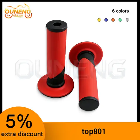 Universal  Motorcycle Grips Handle Bar 7/8 "22 24mm For KTM YAMAHA Bike Motocross Motorbike Rubber GEL Domino Grip 6 Colors