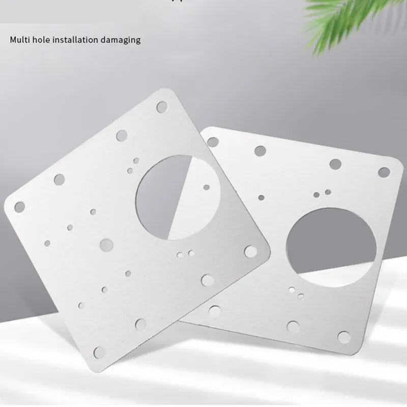 Hinge Repair Plate Brushed Stainless Steel Cabinet Hinge Fixing Plate Bracket Kit with Mounting Screws Door Hardware