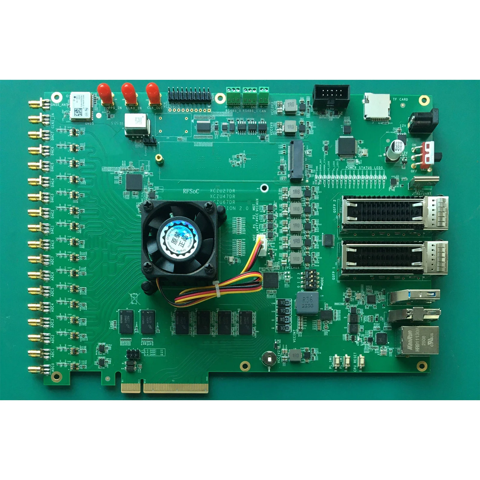 XCZU47DR RFSOC PCIE RF Wireless Development Board for ZYNQ Onboard GNSS Module Support PPS Output