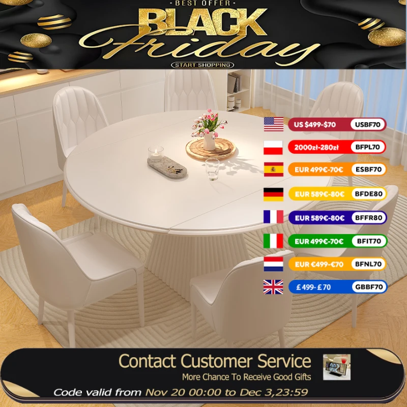 

Unique Party Dining Table Waterproof Designer Nordic Luxury Dining Table Set Round Modern Tavolo Da Pranzo House Accessories