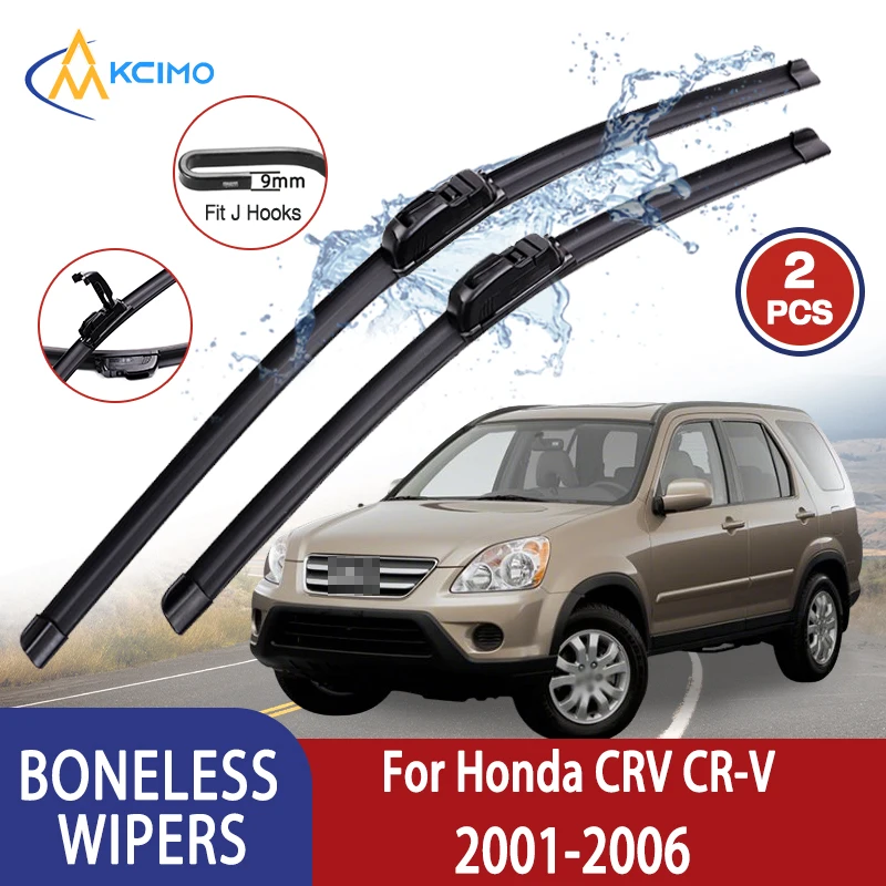 

Kcimo For HONDA CRV CR-V 2001-2006 Car Wiper U-type Soft Rubber Boneless Wiper HD Quiet Durable Automotive Wiper 21"+20"