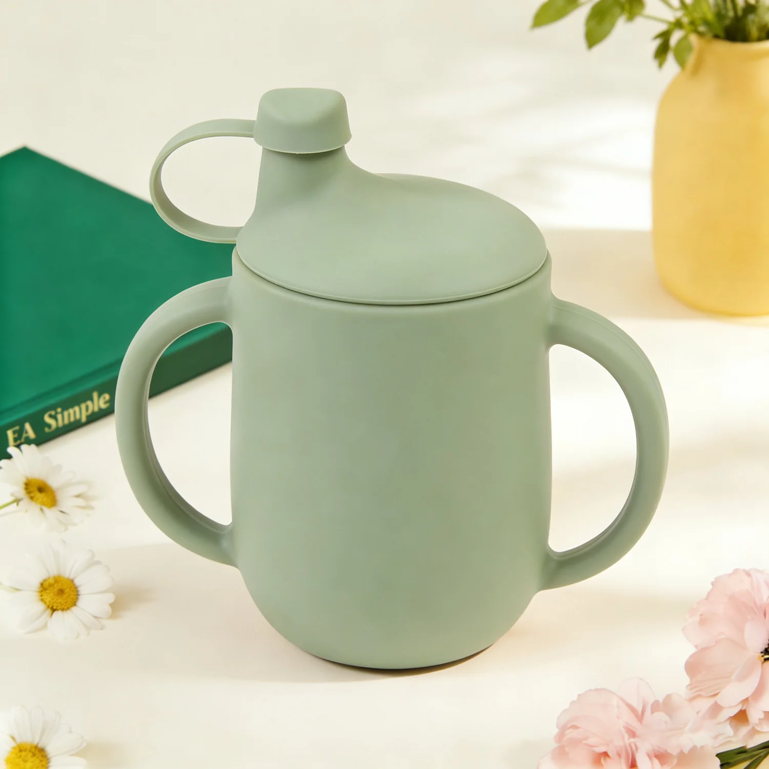 Silicone Baby Sippy Cup Toddle Water Cup Baby Feeding Training Cup With Lid