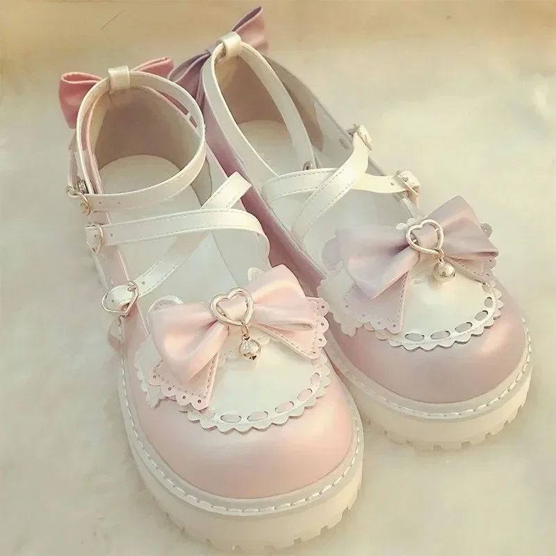 

Summer Lolita Sweet Sandals Women Japanese Style Bow Kawaii Chic Mary Janes Shoes Round Toe Shoes Wholesale Drop shipping 2024