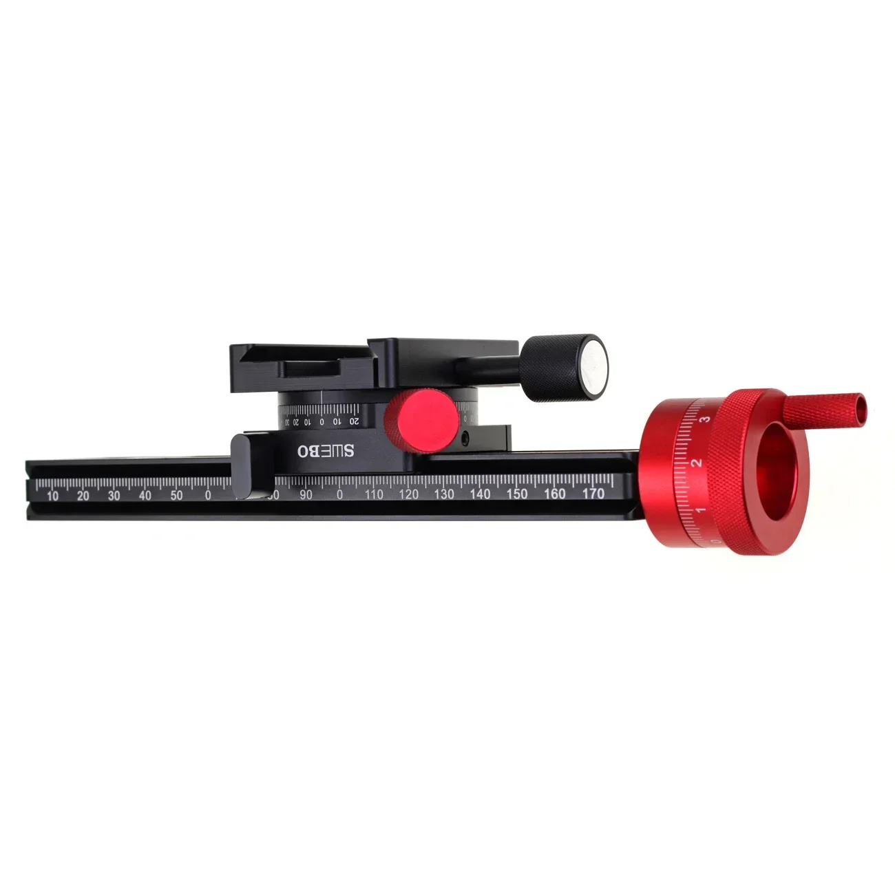 LS18R Aluminium Alloy Double Precision Stacked Photography Slide Micrometer Head Micro Trimming Guide 180MM Macro Focusing Rail