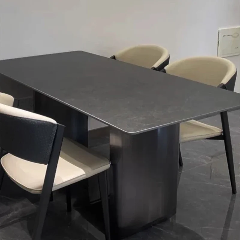 Stand Italian Dining Table Coffee Household Kitchen Black Dining Table Waterproof Reception Juegos De Comedor Salon Decoration