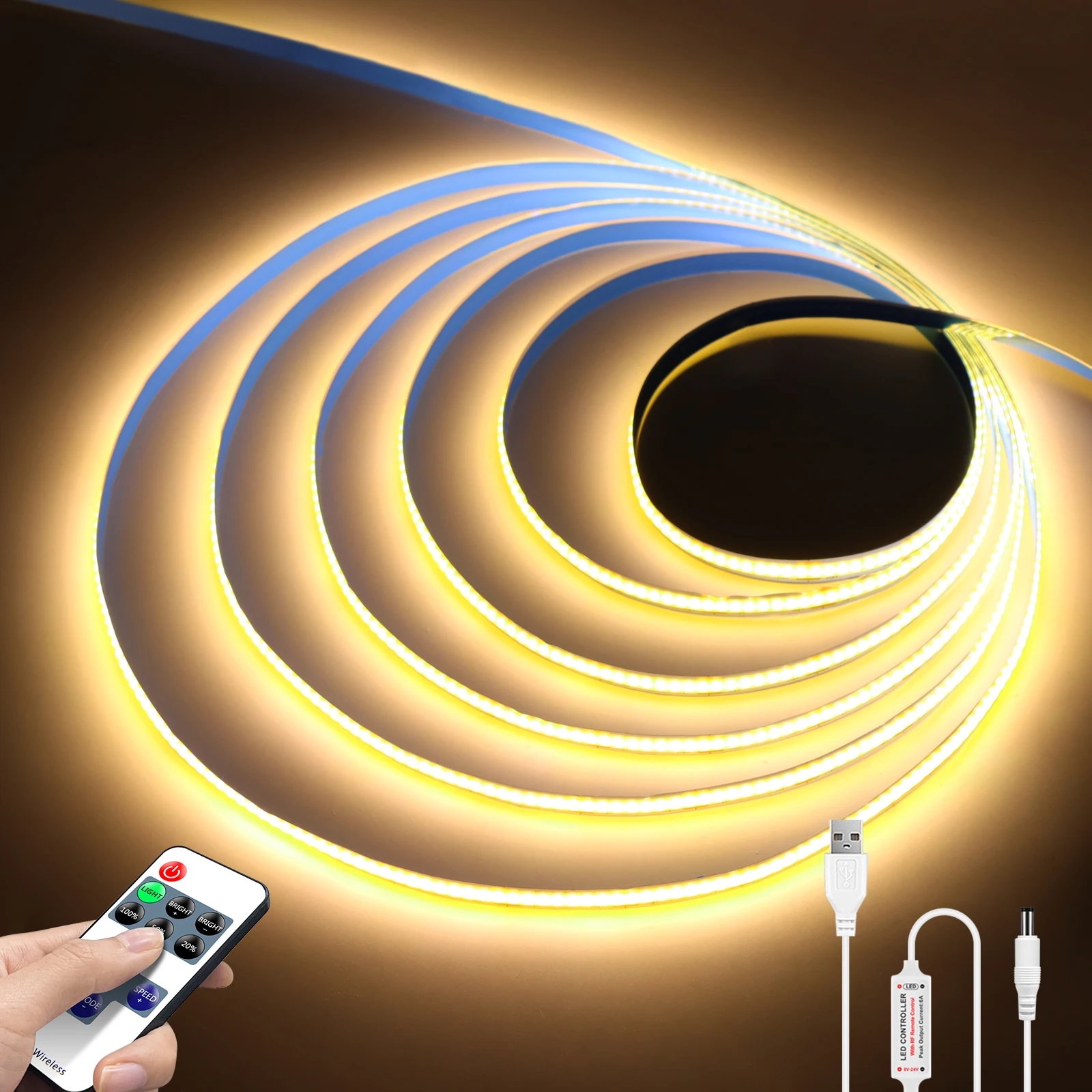 yZ[zRF R\ FCOB LED XgbvCg 5V USB d Snt 1m 2m 3m 5m tLVuv zCg/EH[/i`zCg