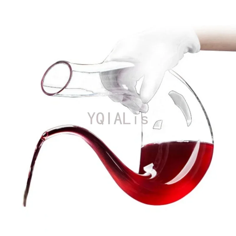 4 Colors 1000-1500ml Creative Fashion Wine Decanter Amber Color Abstract Black Swan Wine Pot Family Bar Gift Red Wine Tools