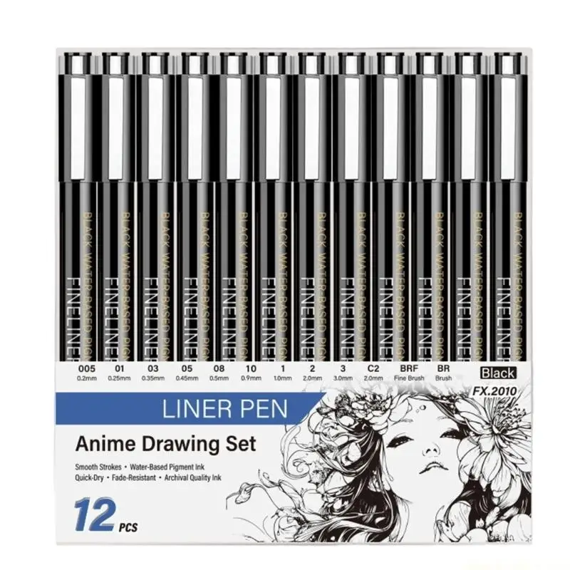 Waterproof Sketching Drawing Pen Fine Liner Art Markers For Artist Art Drawing