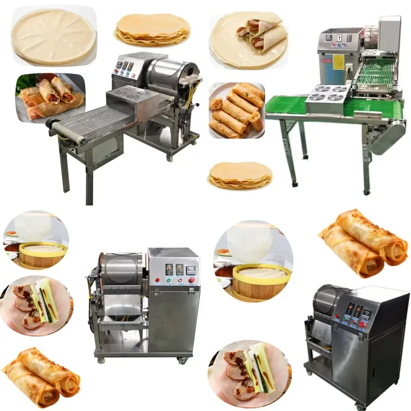 Professional Crepe and Pancake Makers 6 Pancakes Tortilla Machine Small Spring Roll Machine Mexican Tacos Wrapper