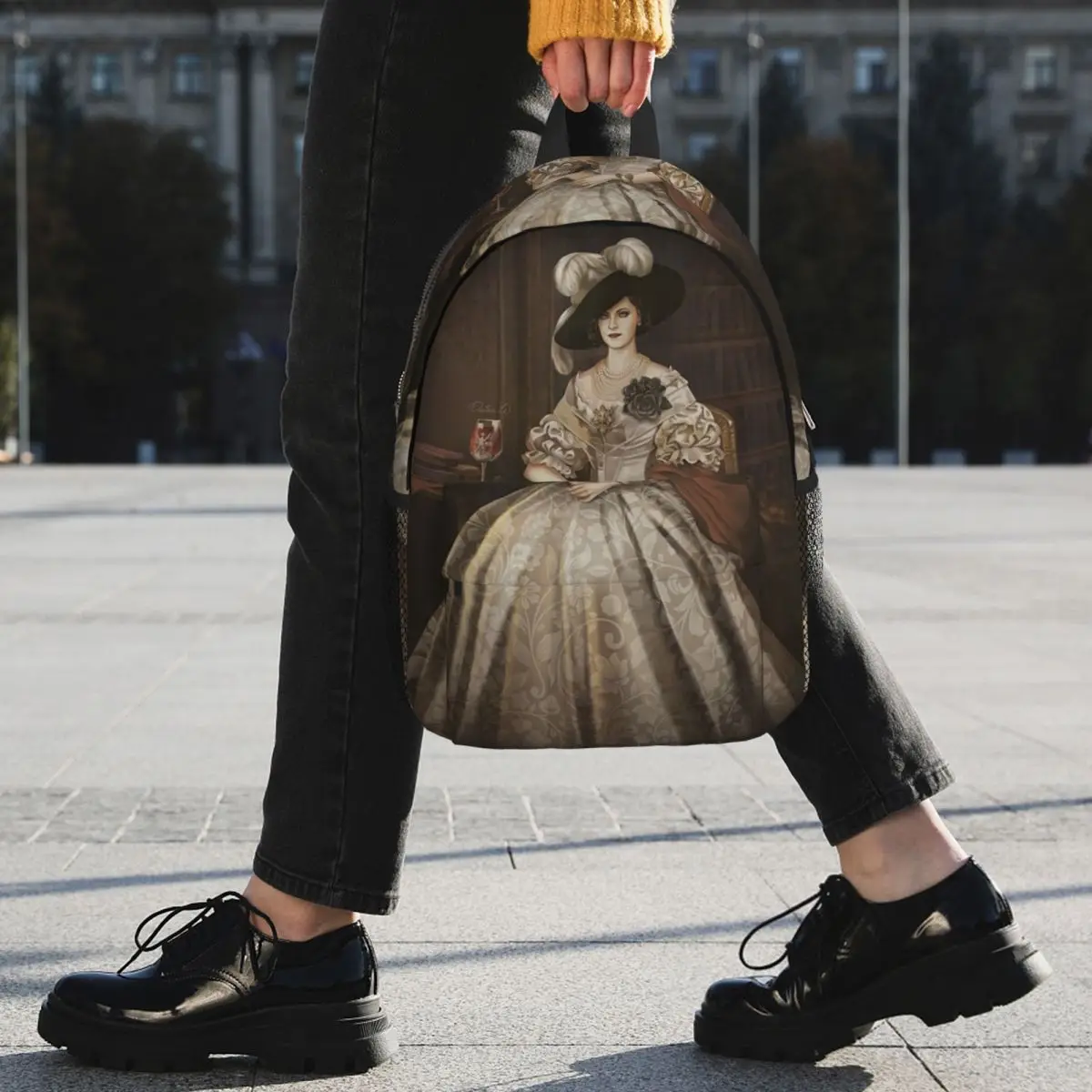 Baroque And Rococo Beautiful Lady Backpack Student BookBag Kids School Bag Laptop Shoulder Bags for Boys Girls