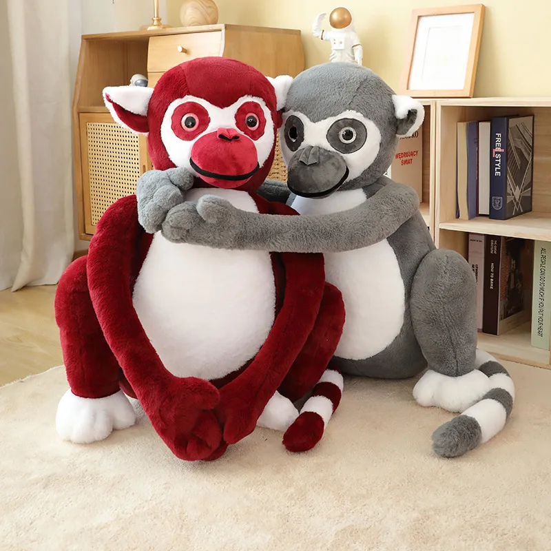 

1pc35/55/70cm Cute Mouthed Monkey Plush Toy Red Gray Plush Animal Doll Sleeping Comfort Doll Gift For Children