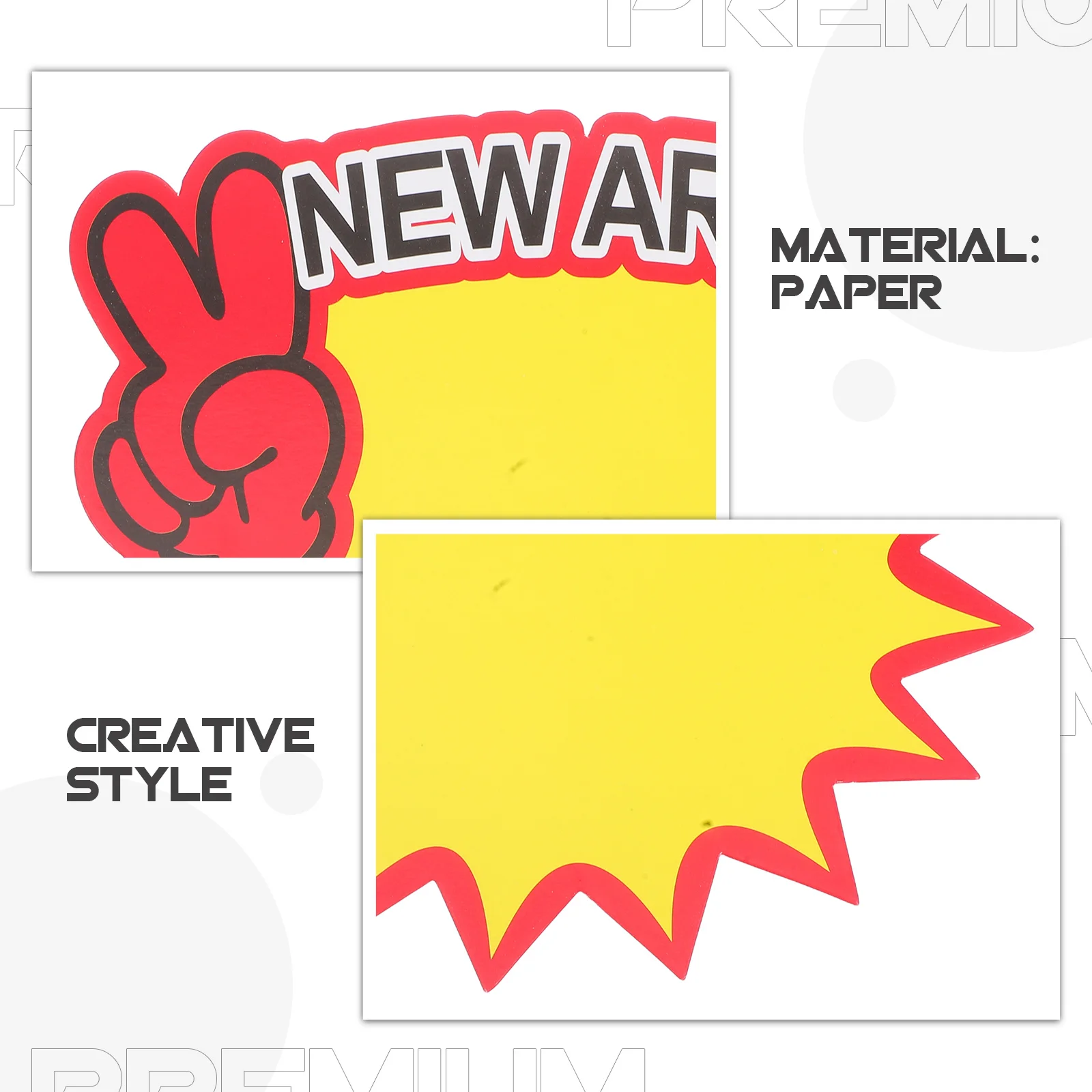 80 قطعة علامات الفاكهة سوبر ماركت لافتة للنظر تصميم انفجار واضح ورق الطباعة متجر بيع بالتجزئة علامات بطاقات عرض المنتج #2