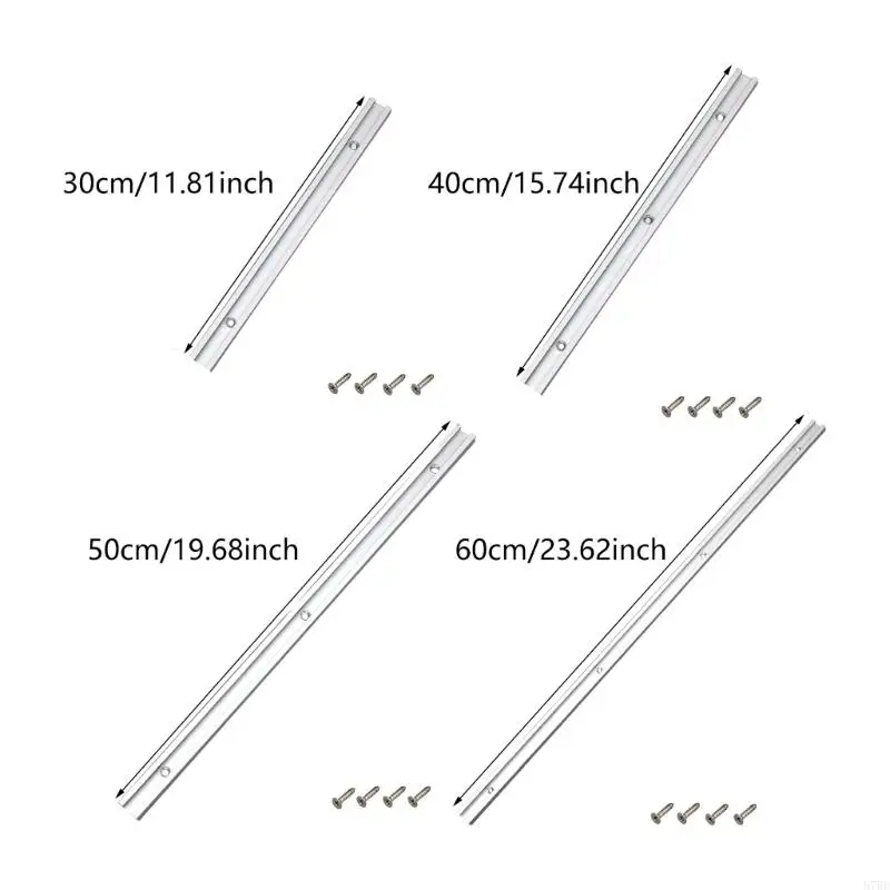 57be aluminio T-Slot Track Mitre Tool T Slide T-Track para Banco trabajo del enrutador carpintería T