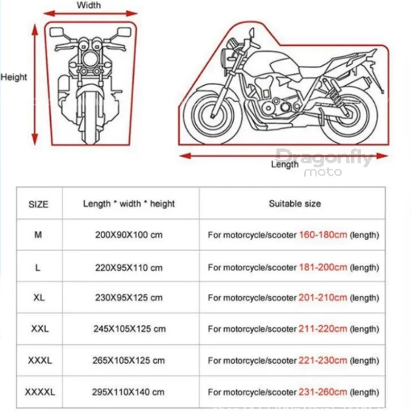 Dragonfly Motorcycle Waterproof Cover For Yamaha XJ6 XJ6F XJ6N DIVERSION 2009-2014 All Season Dustproof UV Protective