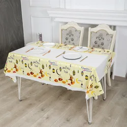 Ramadan Kareem Tablecloths for Eid Al-Adha Mubarak Decoration Plastic Disposable Moon Star Table Covers Muslim Islamic Party