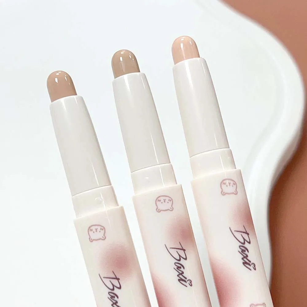 Double-head Concealer Pen Lasting Conceal Acne Spot Dark Circles Moisturizing Brighten Face Contour Makeup Base Foundation Cream