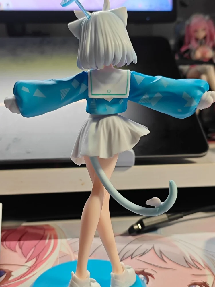 Em estoque azul arquivo arona figura anime jogo menina figma ichinose asuna menina estatueta de ação modelo colecionável boneca brinquedos presente
