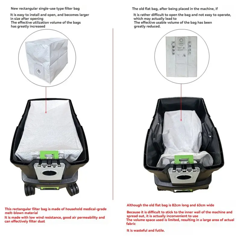 

【NECESSITY】Высокопроизводительные пылесборники (5 шт.) для пылесосов Festool CT48, CTL48, CTM48 – сменные аксессуары