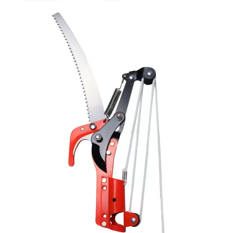 

High Altitude Three Pulley Pruning Scissors Tree Pruner Branches Cutter Garden Shears Saw Fruit Pick Cutting Tools Without Rod