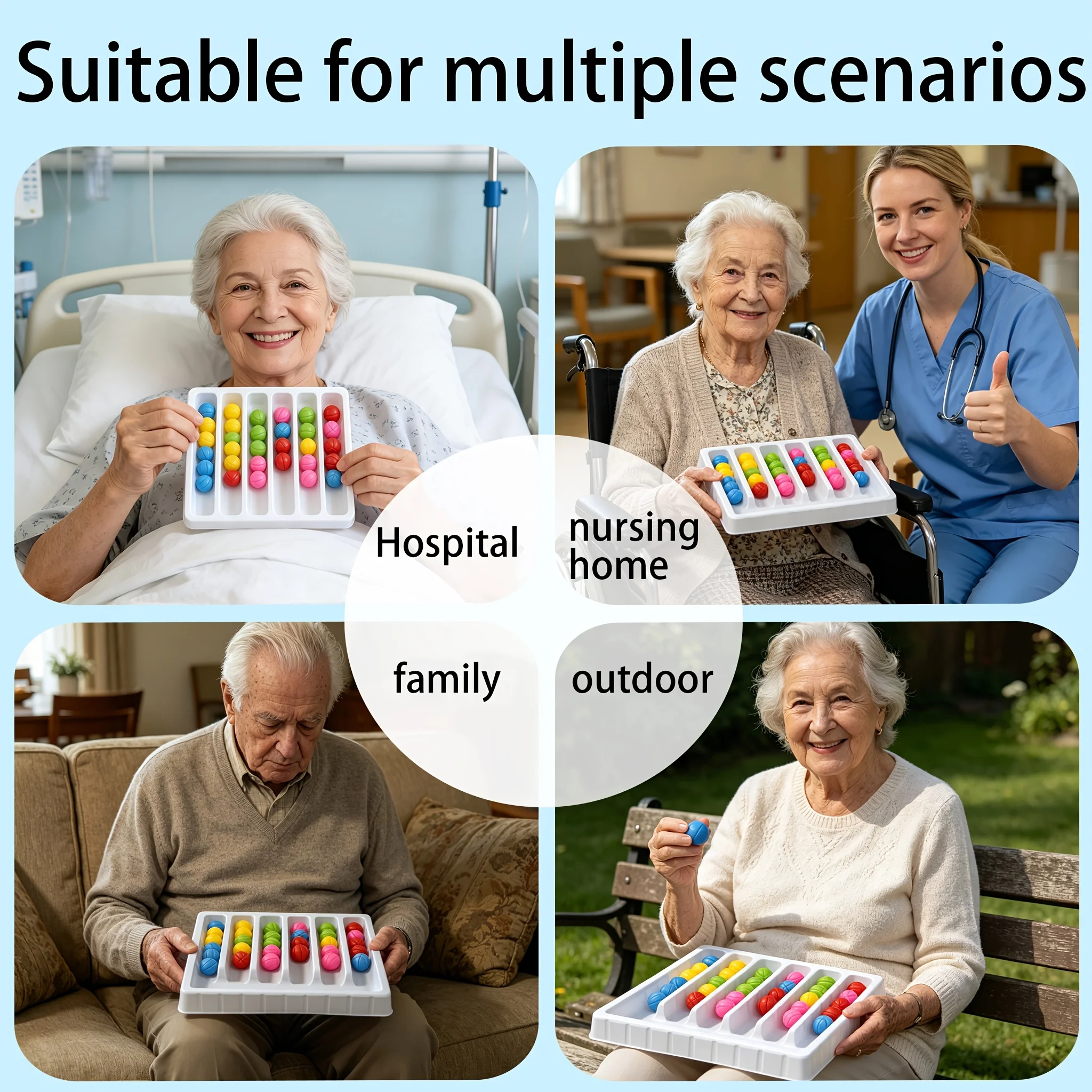 Brain Training Kit 1 Set, Senior Cognitive Puzzle Toy, Memory Focus Mental Exercise Game, Elderly Family Gift for Men Women