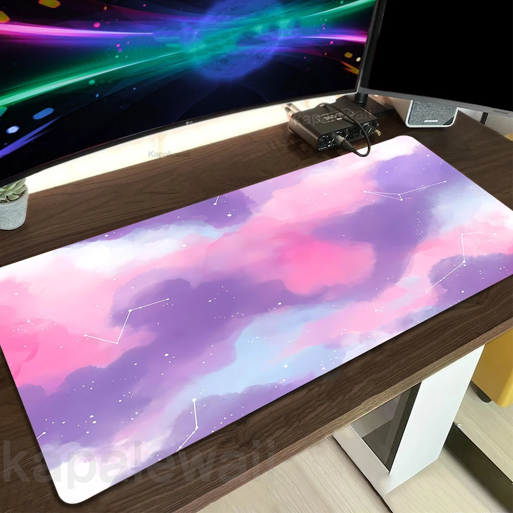 

Cloud Art Mouse Mat Large Gaming Mousepad Non-Slip Game Mouse Pad Office Locking Edge Mouse Mat Gamer Speed Desk Mat 100x50cm