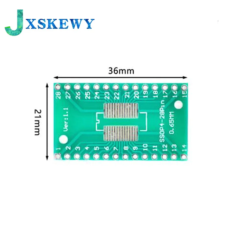 10PCS TSSOP28 SSOP28 SOP28 to DIP28 Transfer Board DIP Pin Board Pitch Adapter