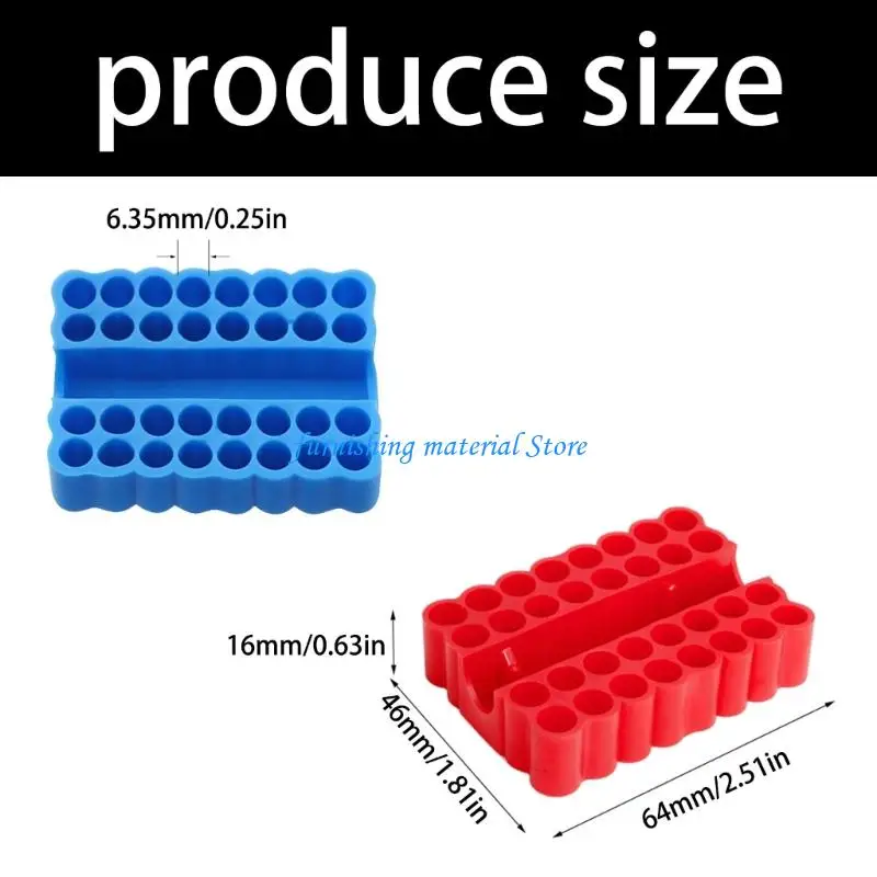 Y5GD 32 ثقوب بت حامل عرافة عرقوب دفعة رئيس عرقوب تخزين مفك الحفر المنظم مرونة عالية صندوق مطاطي PVC #6