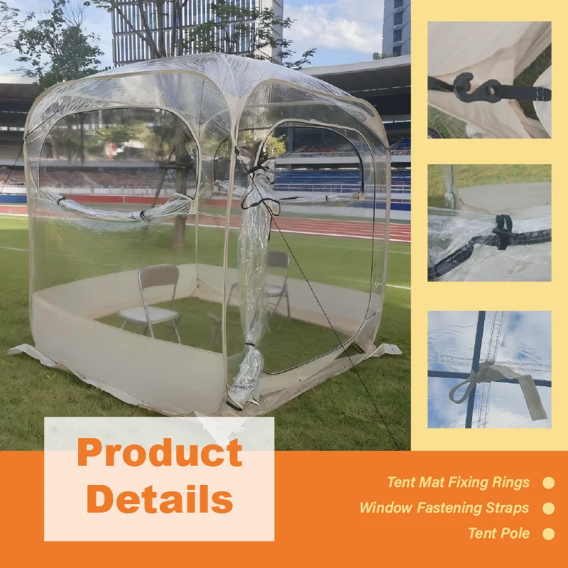 1 Pack Transparent Multi‑Window Fishing Shelter, Easy Setup Tent for Fishermen, Waterside Outdoor Pop‑up Tent