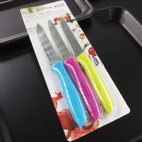 A Portable Fruit Knife Set Of 3 Knives, A Fine And Sharp Stainless Steel Kitchen Knife, A Daily Ladies' Kitchen Accessory Peeler