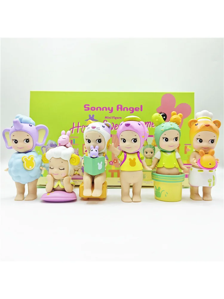 

1/6PCS Panda Angel Cheek Rest Blind Box Car Accessory Phone Charm Figurine Anime Doll