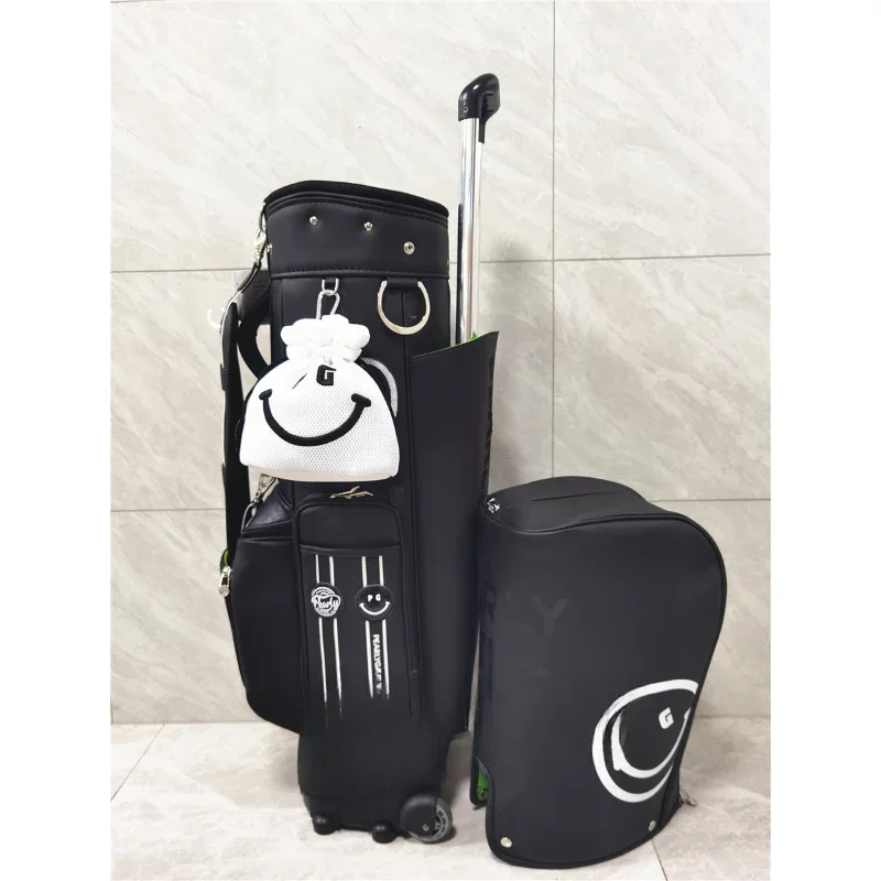 2023 New Golf Bag Tugboat Pull Rod Lightweight Ball Bag Unisex Style Cute Smiling Face Travel Bag 골프백