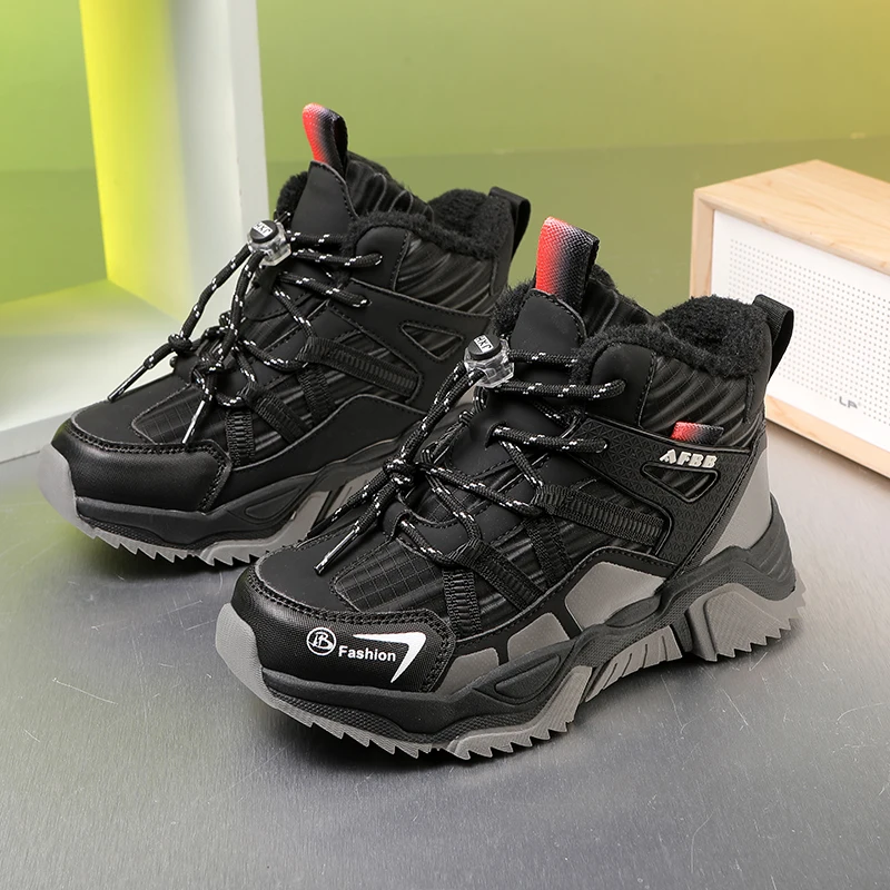 

Зимняя популярная теплая детская спортивная обувь, противоскользящие удобные мягкие кроссовки, модная повседневная обувь для парков и улиц