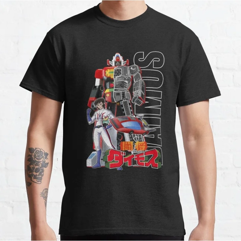 

VOLTES V 0220 Retro Anime Gift t shirt Japan Robot Mecha graphic tee Y2K Clothes 100% Ccotton printed clothing Large size Tops